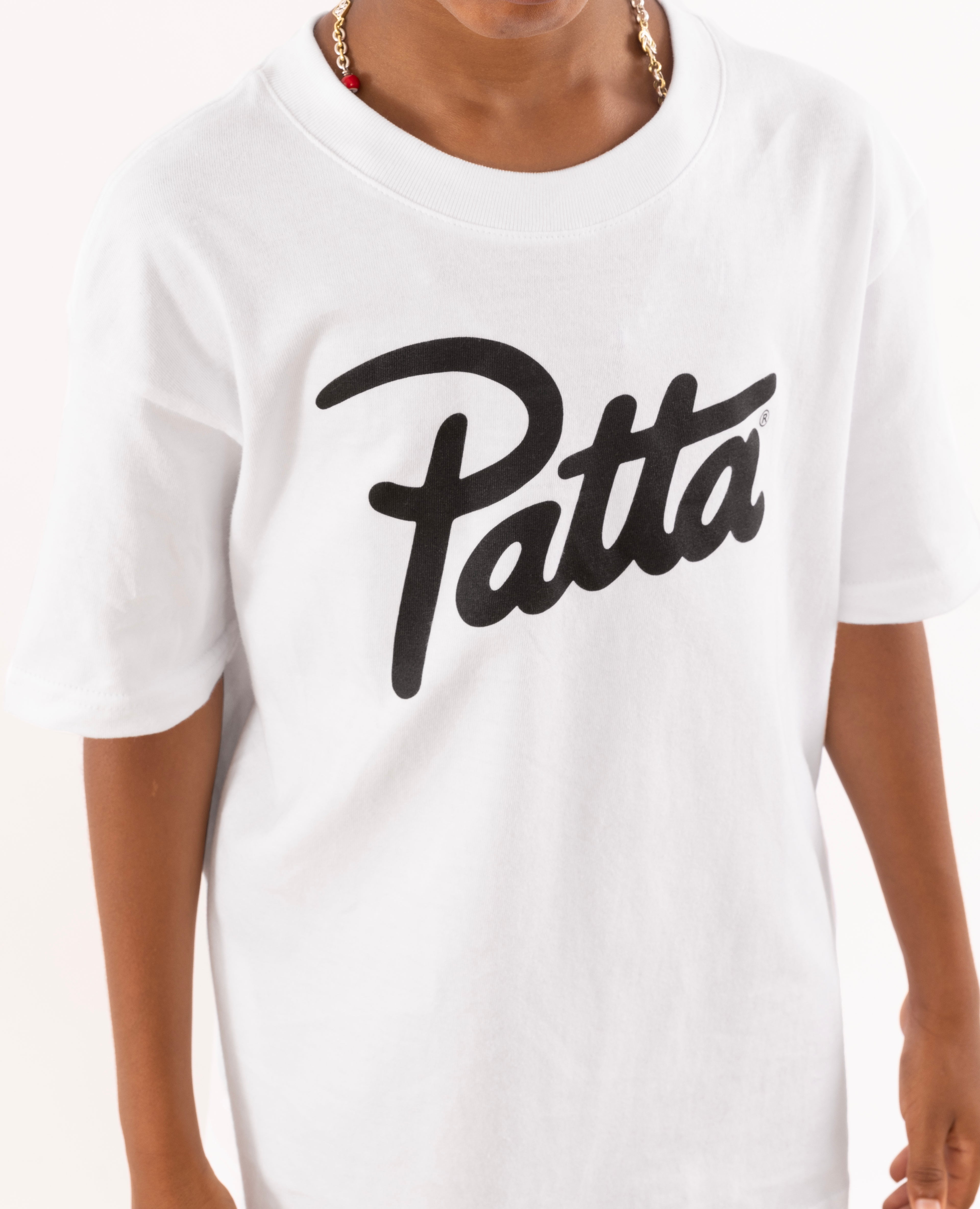 Patta Kids Script Logo T-Shirt (White) – Patta UK