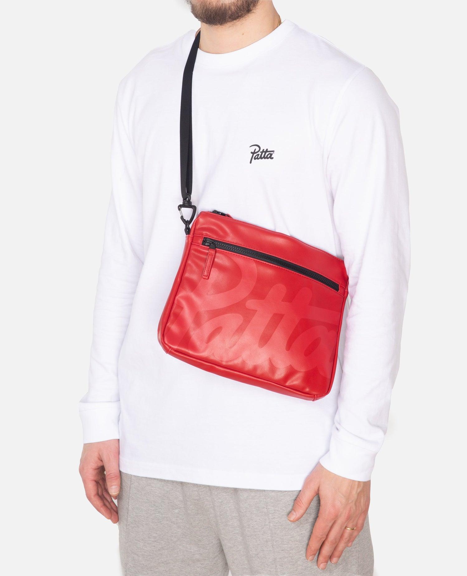 Patta Faux Leather Shoulder Bag (High Risk Red)