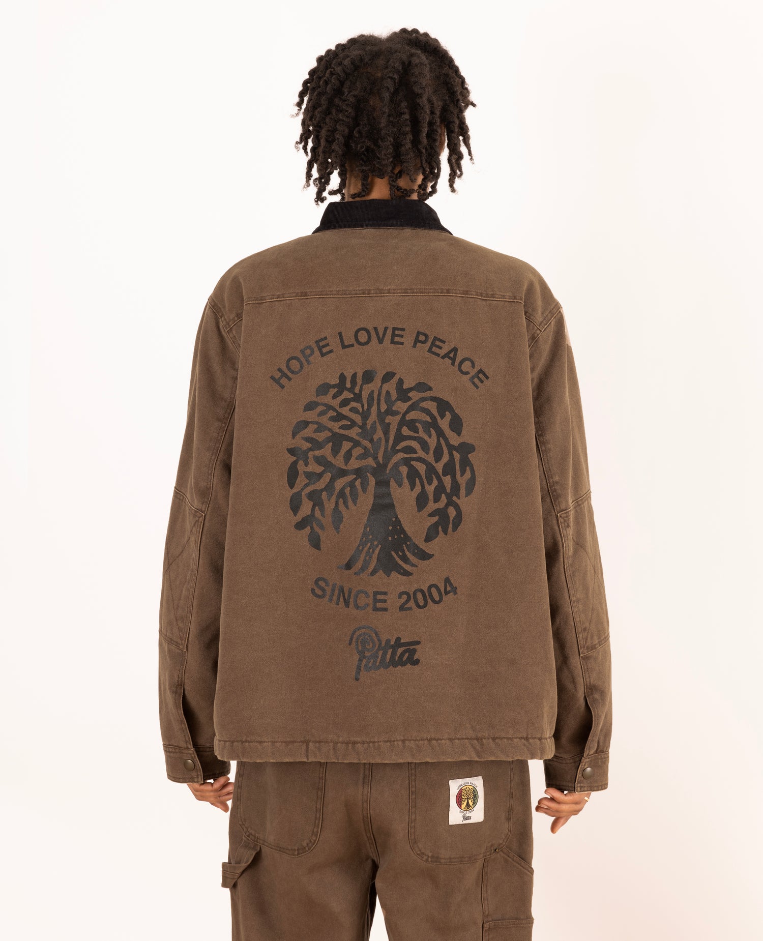 Patta Canvas Chore Jacket (Washed Brown)