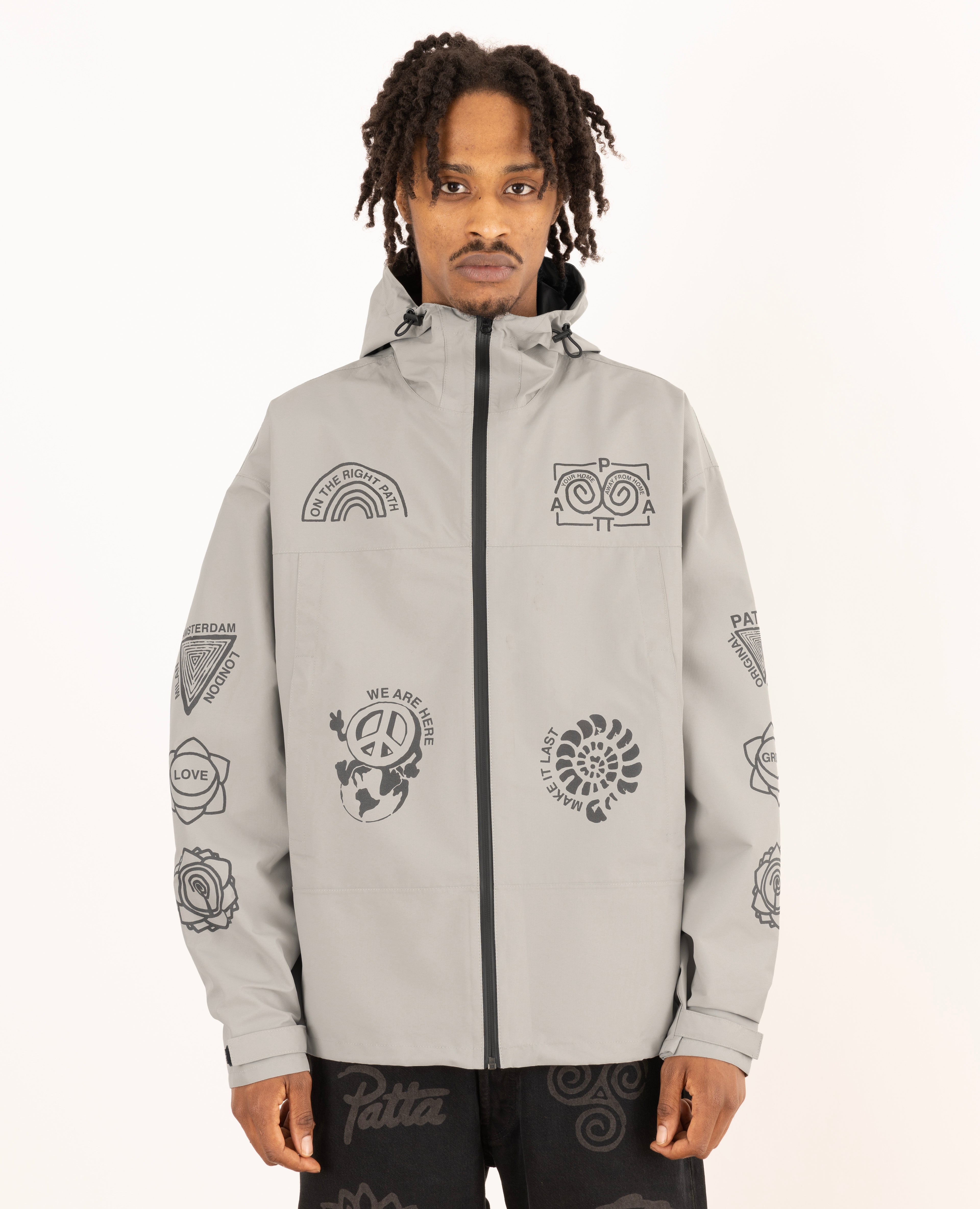 Grey shell outlet jacket