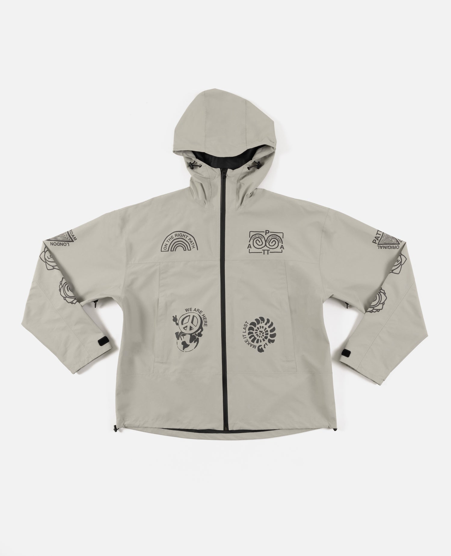 Patta Waterproof Reflective Shell Jacket (Flint Grey)