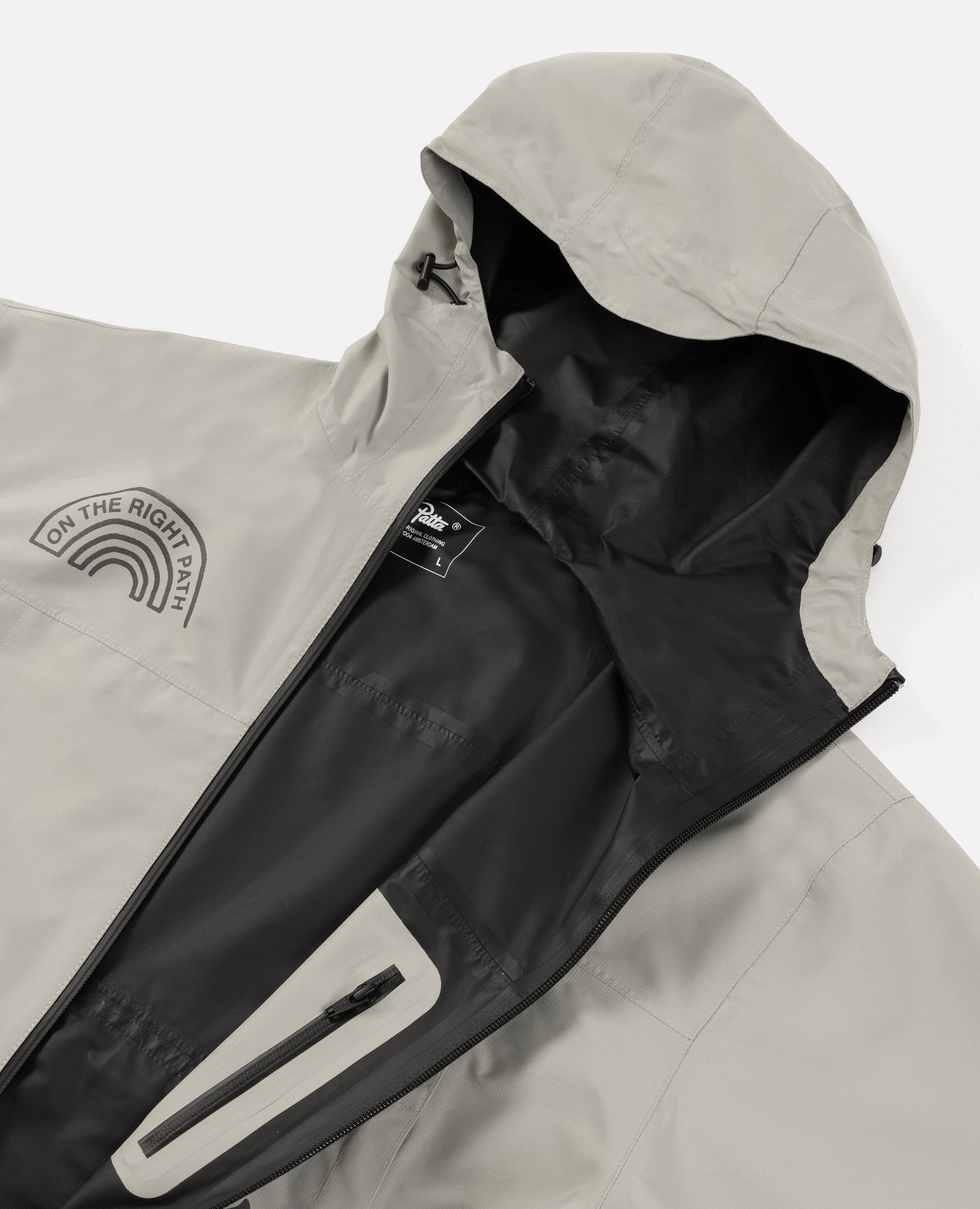 Patta Waterproof Reflective Shell Jacket (Flint Grey)
