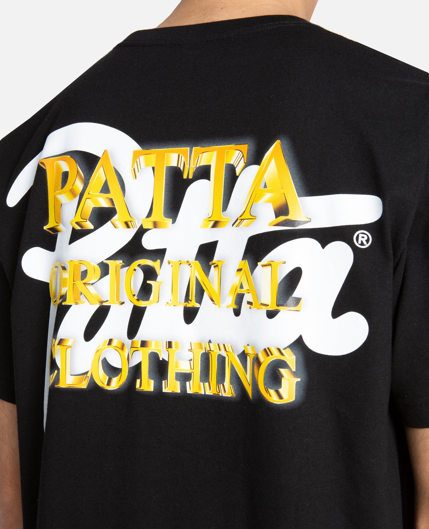 Patta Gold Logo T-Shirt (Black)