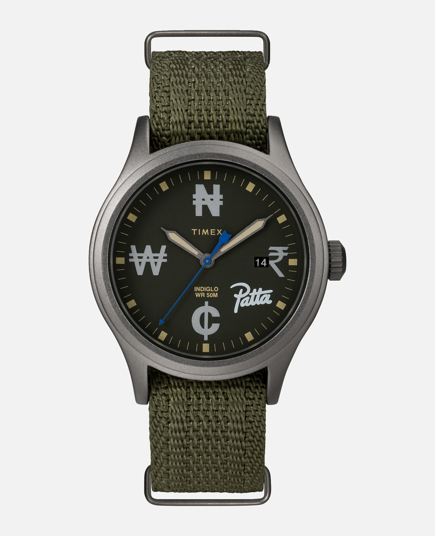 Timex x Patta Time is Money Watch (Army Green)